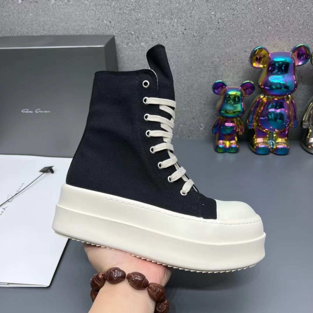 新品、未使用 メガバンパー Rick Owens ハイカット スニーカー 牛革 シューズ