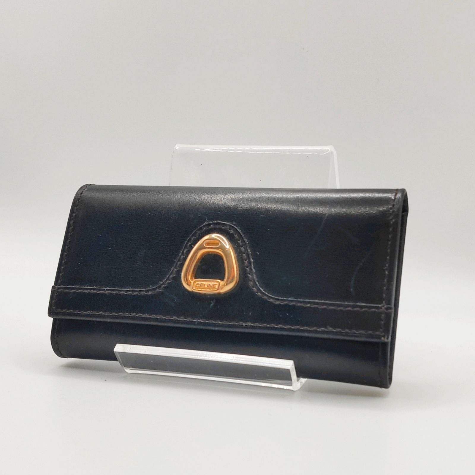 美品】セリーヌ CELINE キーケース 6連 黒 ブラック 金 ゴールド