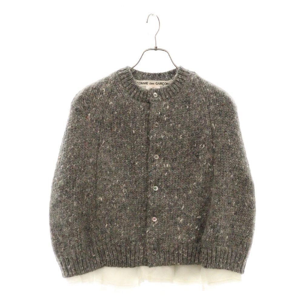 COMME des GARCONS コムデギャルソン 17AW フロントボタンニットポンチョ レディース グレー GT-N007