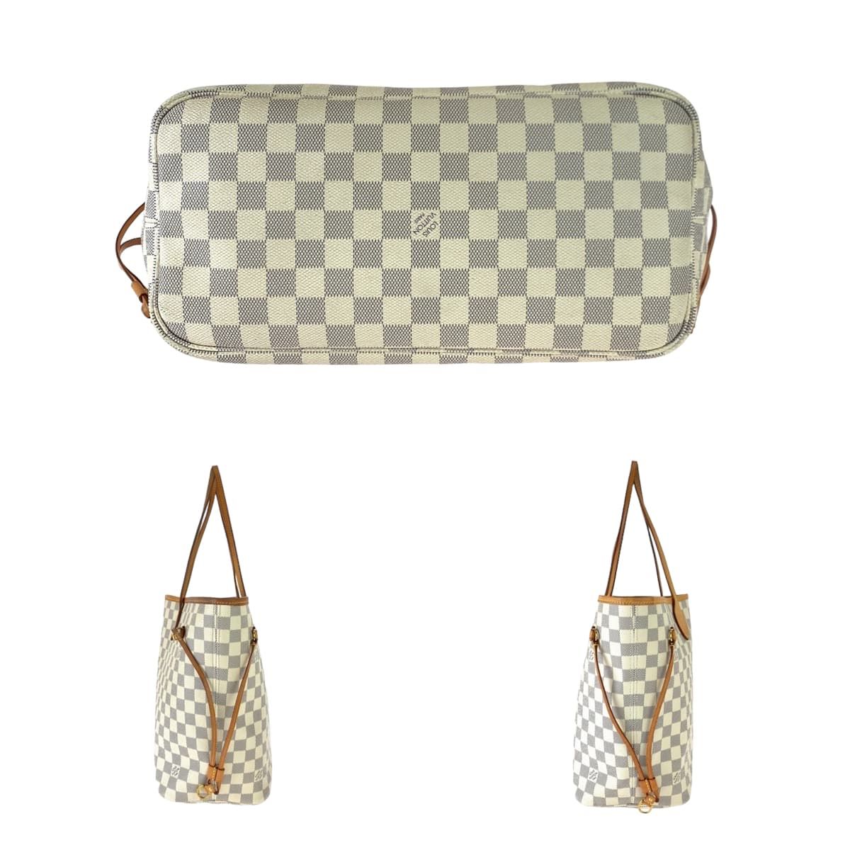 LOUIS VUITTON ルイヴィトン ダミエアズール ネヴァーフルMM ホワイト 