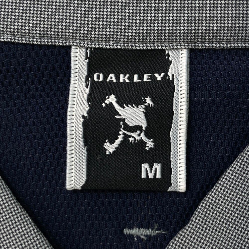 新同品 MサイズOakley 半袖ボタンダウンシャツ グレー マイクロチェック柄