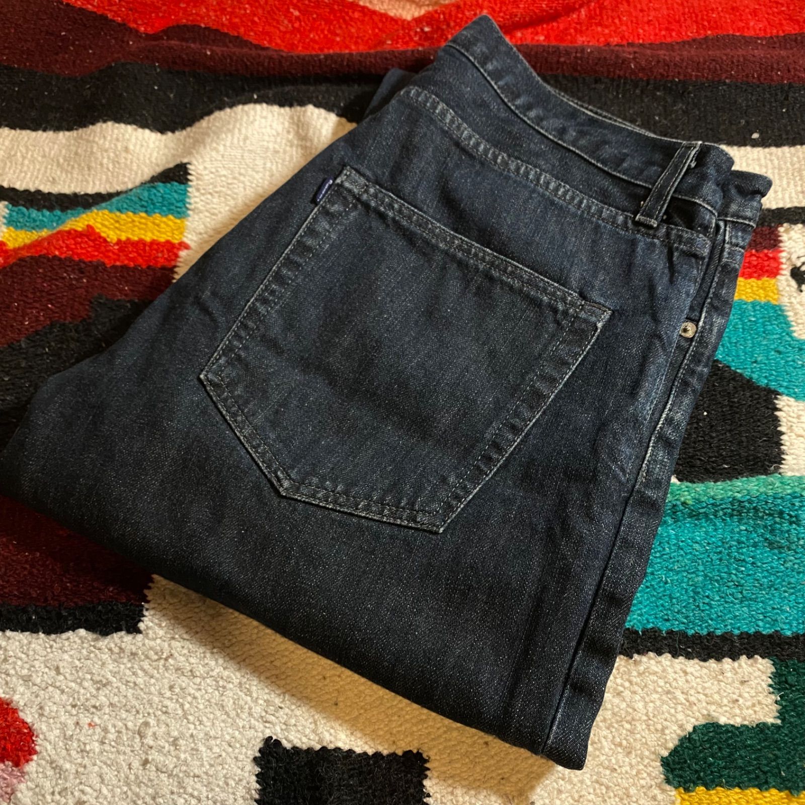 SUPREME シュプリーム 初期 紙タグ OLD SUPREME DENIM PANTS デニム パンツ 濃紺 ボタンフライ MADE IN USA