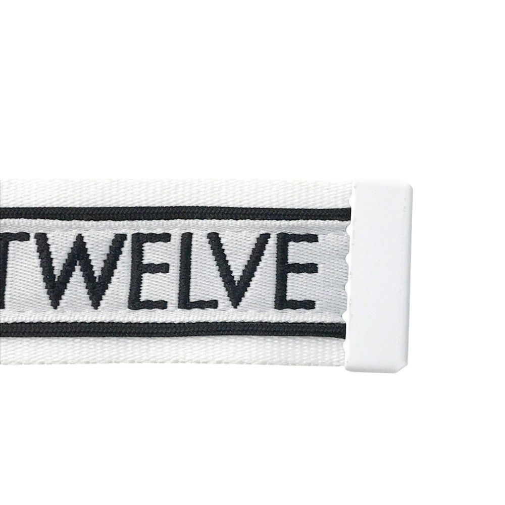 V12 ヴィトゥエルヴ 2023年モデル ベルト ロゴ総柄 ホワイト系 FREE