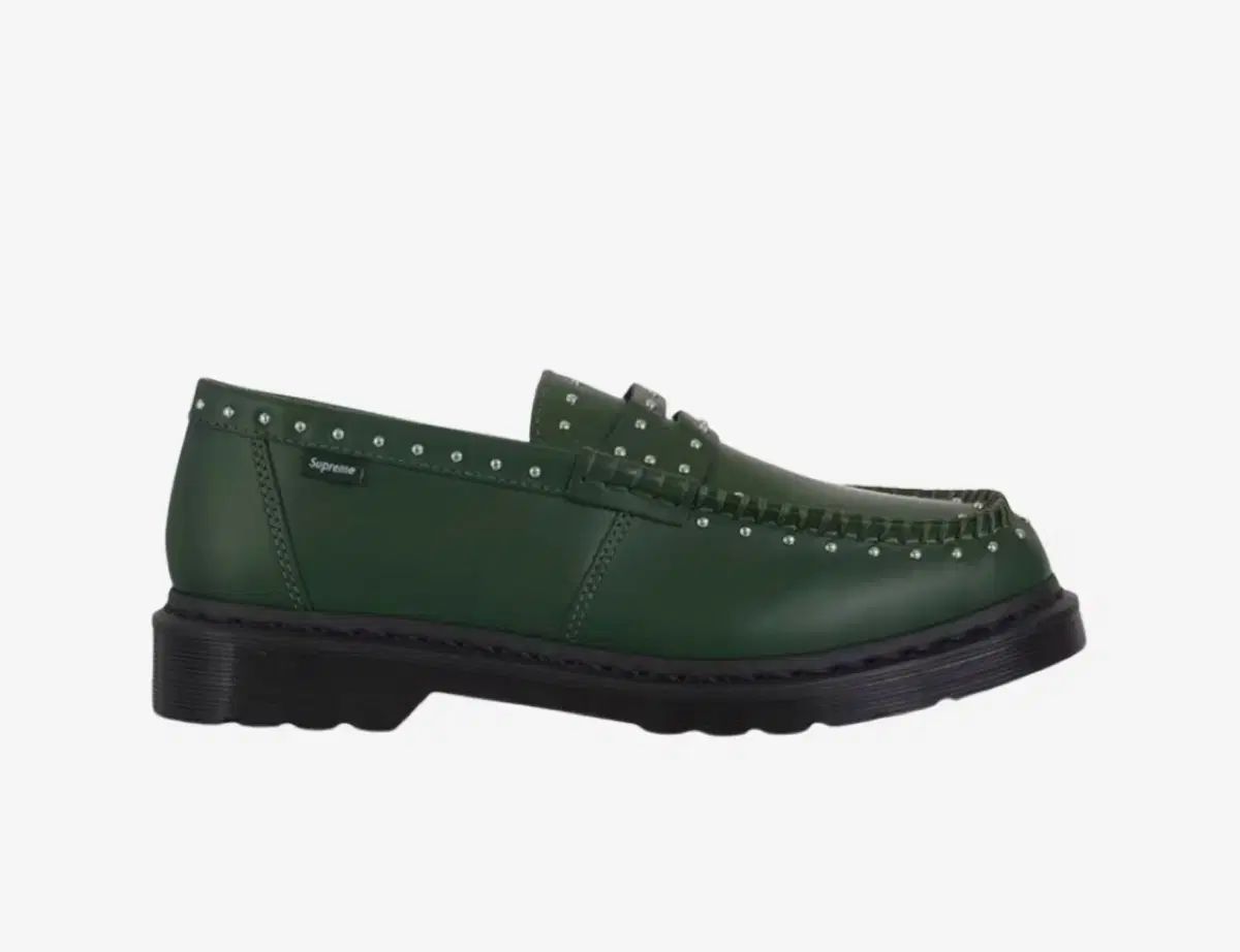 270 Supreme シュプリーム DR. MARTENS ドクターマーチン スタッズ ローファー ダークグリーン
