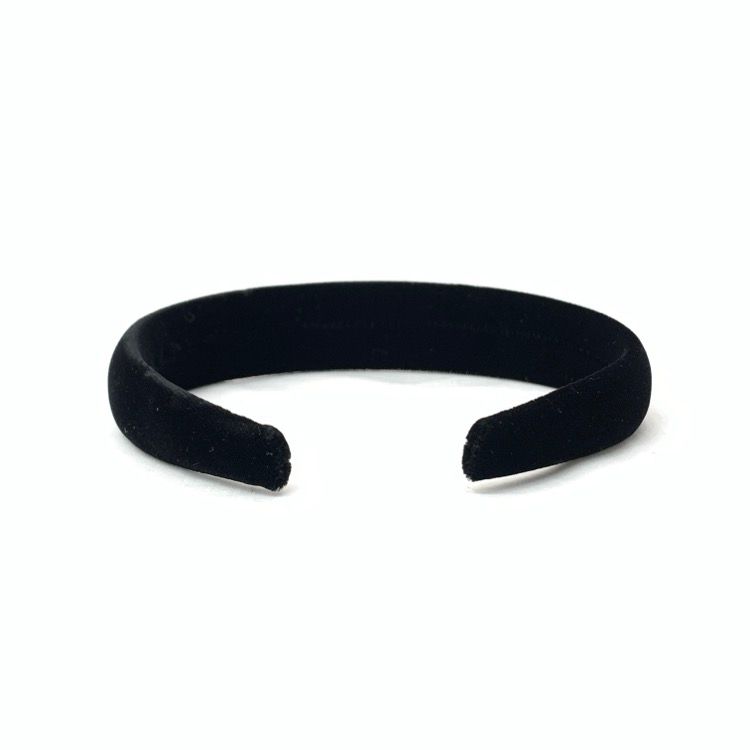 ルン フォクシー ベルベット カチューシャ 2個組 ブラック 焦茶