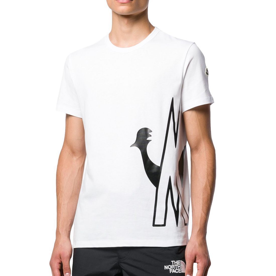 良い製品43 MONCLER M字ロゴ プリント Tシャツ ホワイト size XXL Tシャツ/カットソー(半袖/袖なし)