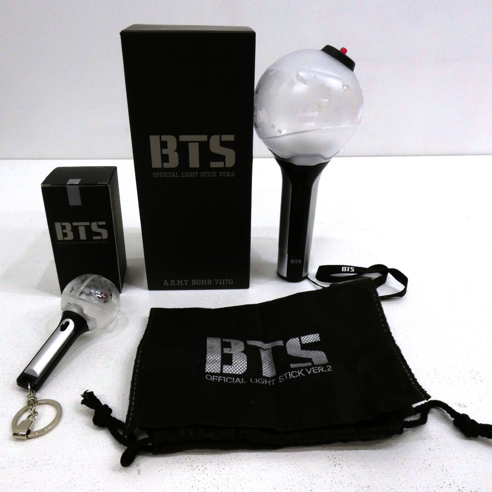 小牧店】検品済 BTS公式 アミボム LIGHT STICK ver.2 ・ KEYRING ver.2
