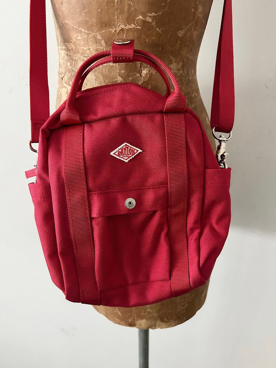 DANTON ダントン ショルダーバッグ 2WAY 赤 ナイロン ミニ カバン 美品】DANTON ミニショルダーバッグ 2WAY 赤 - メルカリ