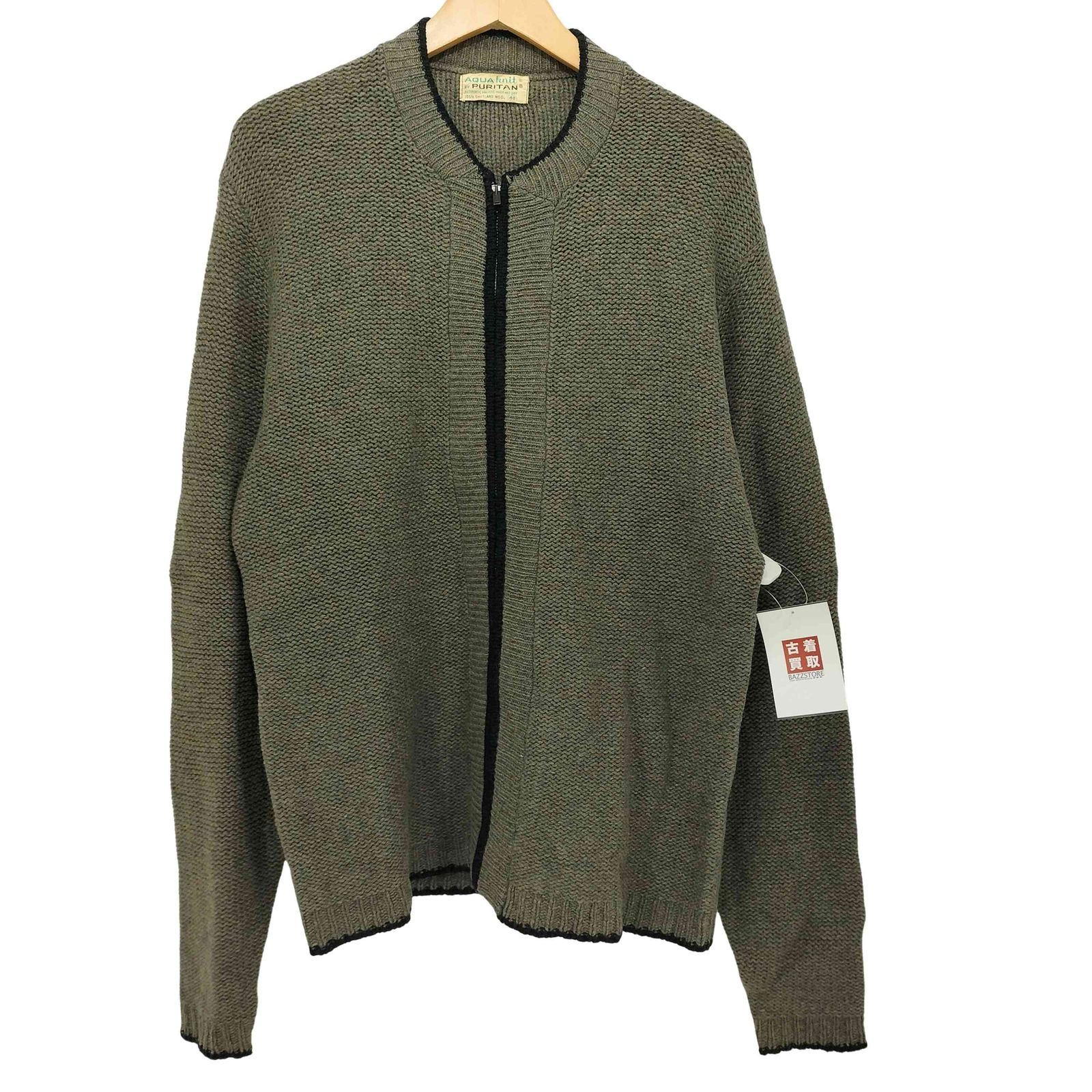 ピューリタン PURITAN 70S SHETLAND WOOL ジップアップ ニット メンズ US：40 
