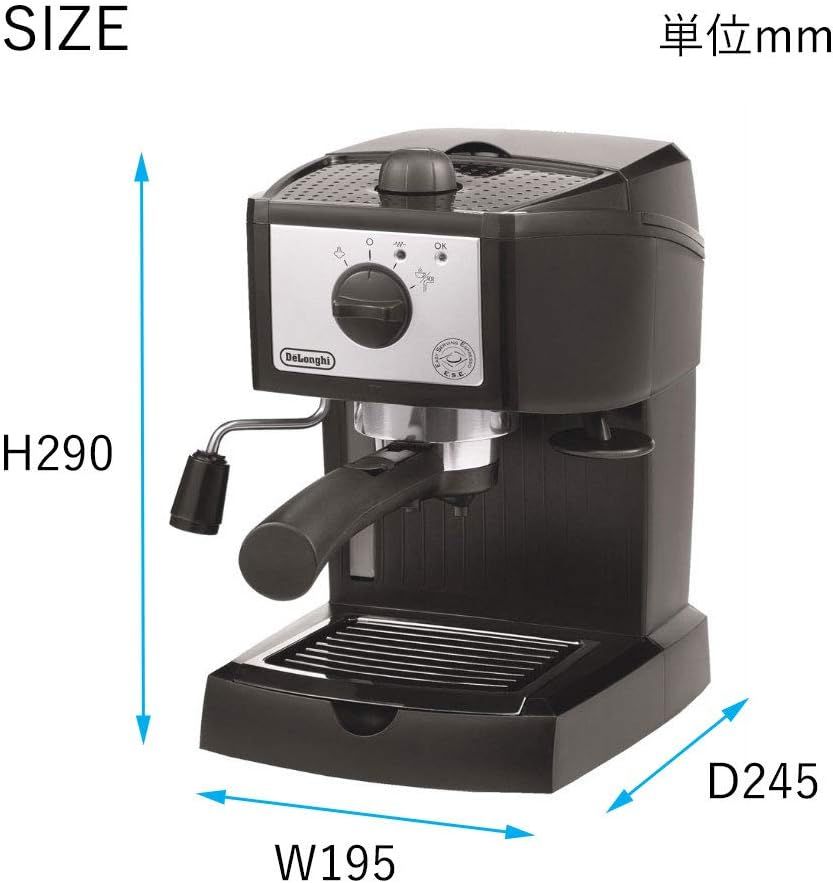 【10/12終了予定】 DeLonghi エスプレッソマシン 黒 デロンギ(DeLonghi)エスプレッソ・カプチーノメーカー EC152J