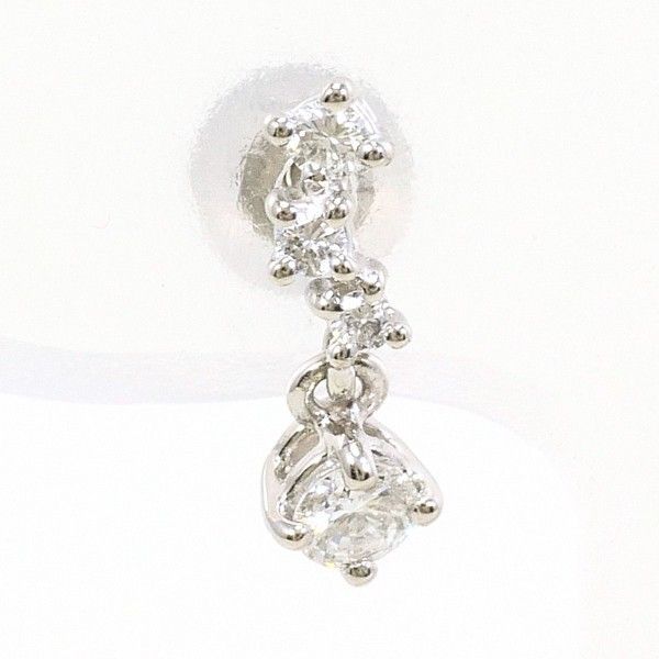 PT900 ピアス pierced earrings 片耳 ダイヤ 0.14 総重量約0.5g