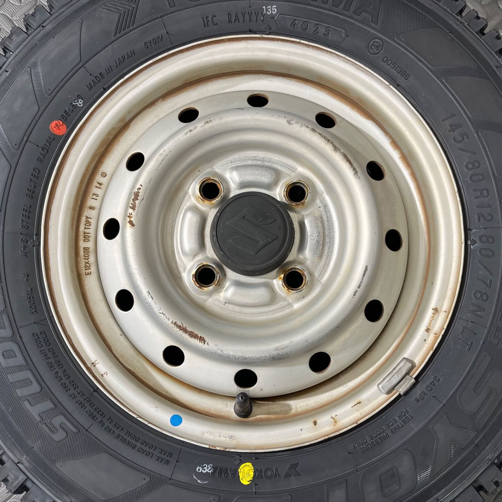 25年製 タイヤ 145|80R12 80|78N LT ヨコハマ SY01 スズキ キャリィ エブリィ スタッドレスタイヤ 冬タイヤ 1105E FFCRYSTALESIA_COM