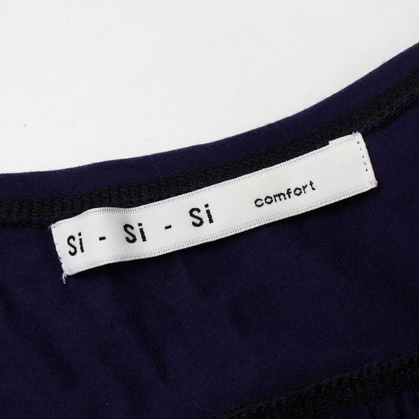 Si-Si-Si comfort スースースー コンフォート コットンストレッチギャザーワンピース/パープル【2400013063227】