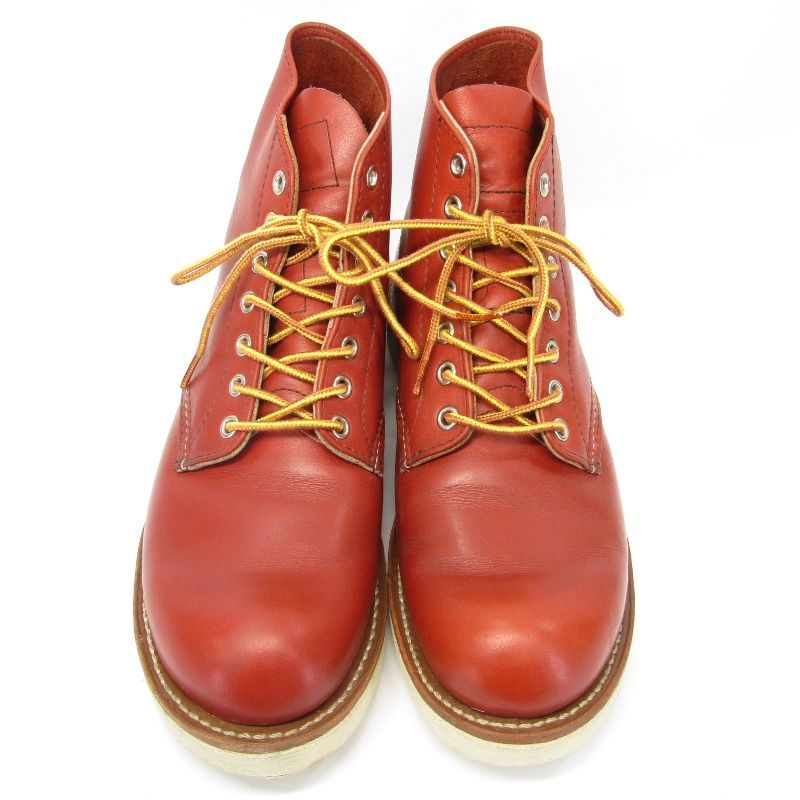 REDWING レッドウィング US8.5D 26.5cm ラウンドトゥ 8166 復刻四角犬  