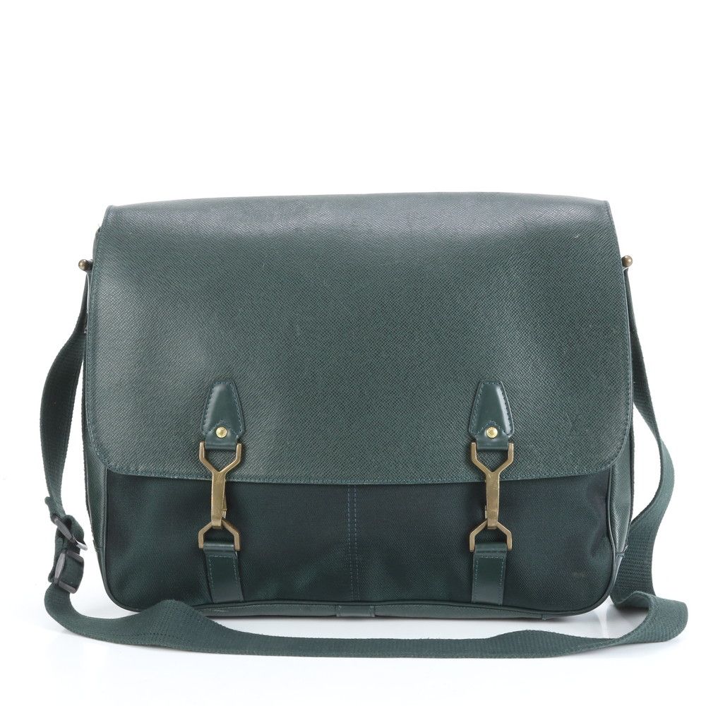 ルイヴィトン タイガ デルスー M30164 レザー ビジネス バッグ 斜め掛け ショルダー ブリーフケース A4 メンズ EEE CW2-3