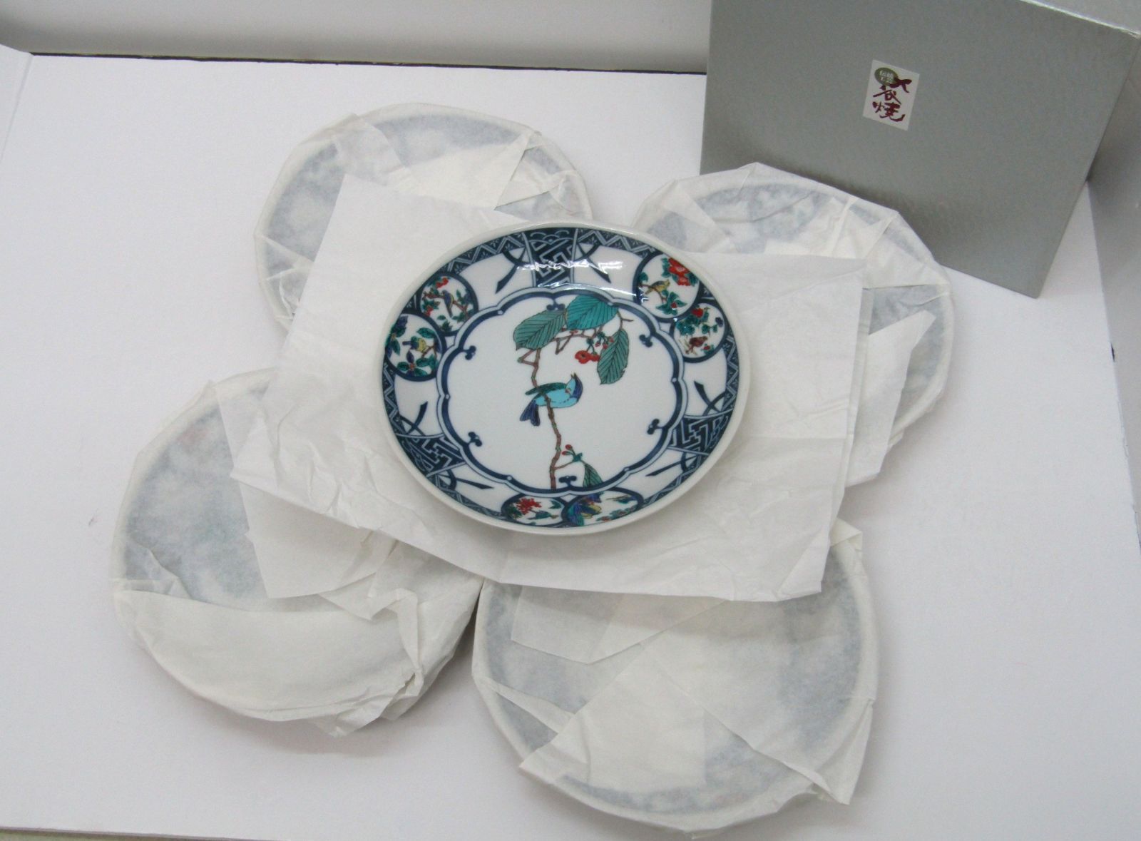 九谷焼 青風 中皿 5客 伝統 SKLAD-KIRPICHA_RU