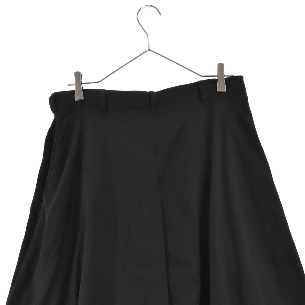 ワイズ Y's ヨウジヤマモト ウールギャバ ロングスカート 100番 黒 Yohji Yamamoto POUR HOMME (ヨウジヤマモト プールオム) 18AW