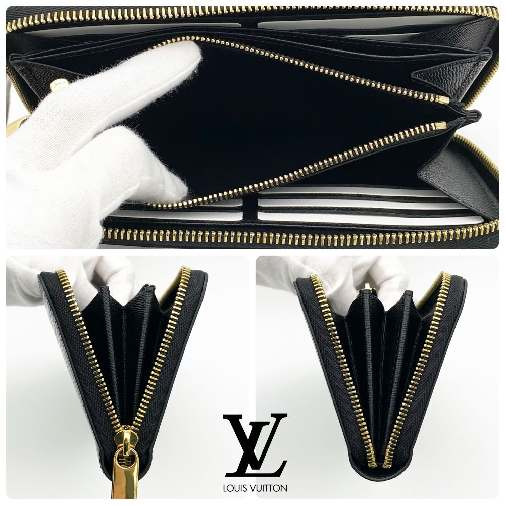 極美品】ルイヴィトン LOUIS VUITTON エピ ジッピーウォレット ラウンドファスナー ゴールド金具 ノワール M68755 RFID  IC搭載 送料無料 送料込み - メルカリ