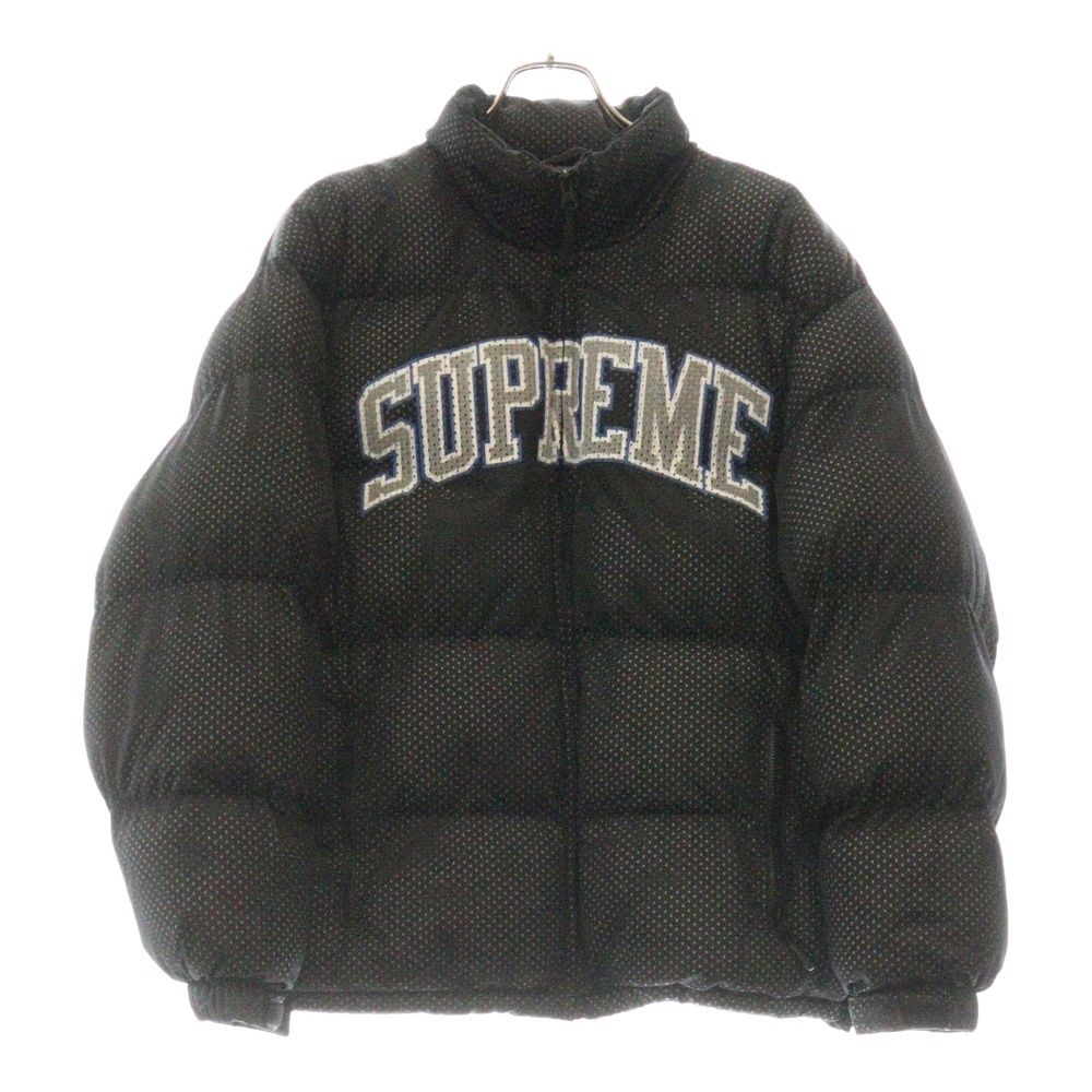 SUPREME シュプリーム 23SS Mesh Jersey Puffer Jacket メッシュジャージパファージャケット ダウンジャケット ブラック