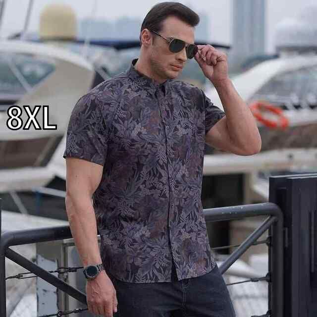 低価，定番 [8XL]秋冬 コーデ メンズ  服 シンプル ファッション オシャレ 大人 かっこいい 大きいサイズ ストリート 紳士服 アメカジ ハワイアン フラワーシャツ ゆったり 薄手 カジュアル 半袖 シャツ Tシャツ