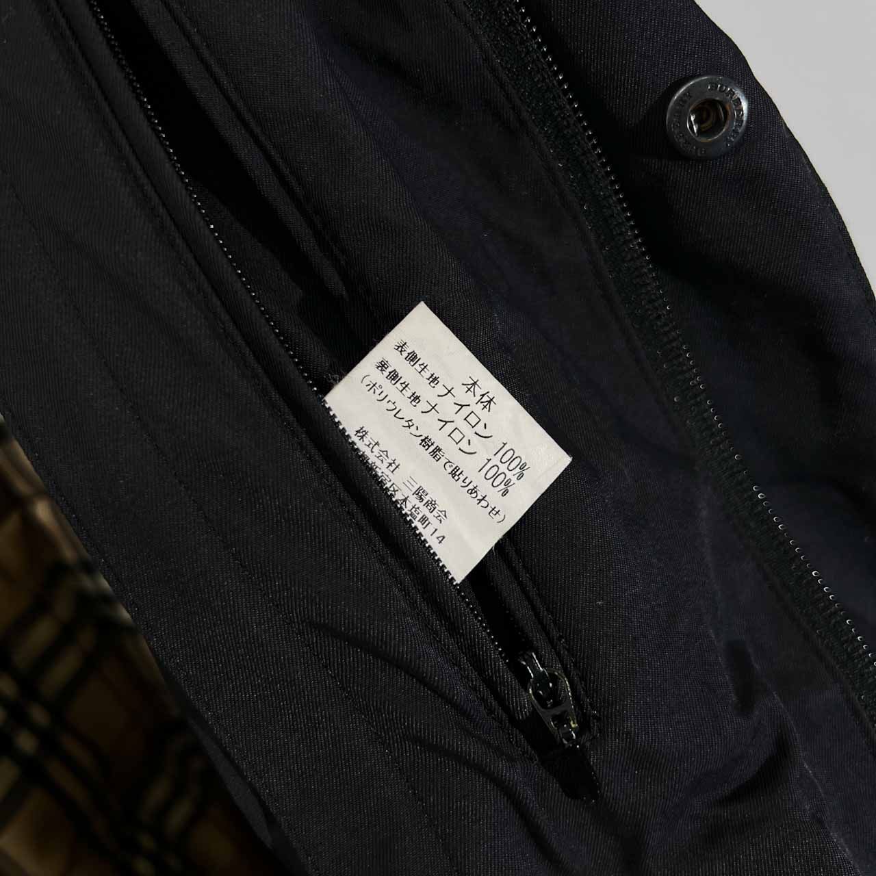 BURBERRY LONDON バーバリー ダウンライナー付き 裏チェック ナイロン