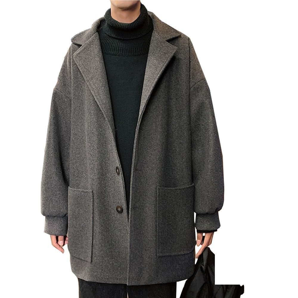 アウター ビジネス 大きいサイズ シンプル 紳士服 おしゃれ 防寒 ジャケット ロング 防風 チェスターコート メンズ メンズ コート ジャケット [Aaronlive]