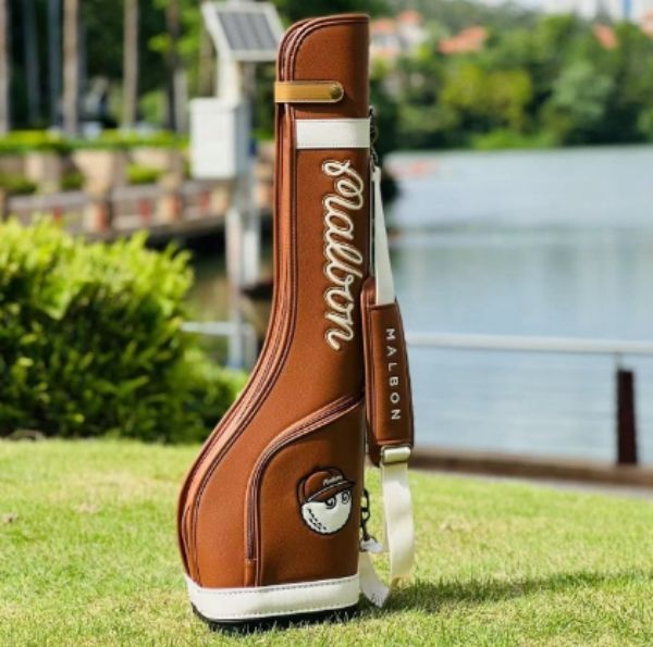 Malbon golf マルボンゴルフ キャディバッグ ゴルフバッグ ブラウン マルボンゴルフ キャディバッグ ゴルフバッグ Malbon golf ブラウン