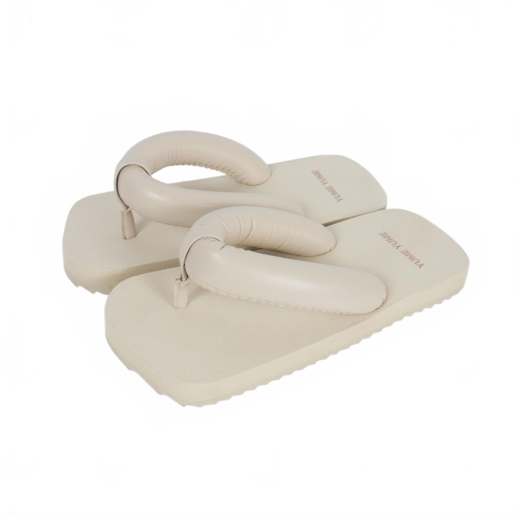 ユメユメ YUME YUME SUKI フェイクレザー トングサンダル 37 ベージュ  