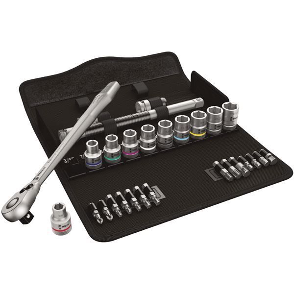 WERA ヴェラ 差込角1|2inch 28点組 ソケットレンチ セット 004081 工具 ツール DIY 作業工具 道具 レンチ