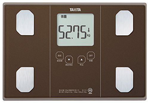 ● タニタ 体重 体組成計 50g ブラウン BC-314 BR 自動認識機能付き|立掛け収納OK
