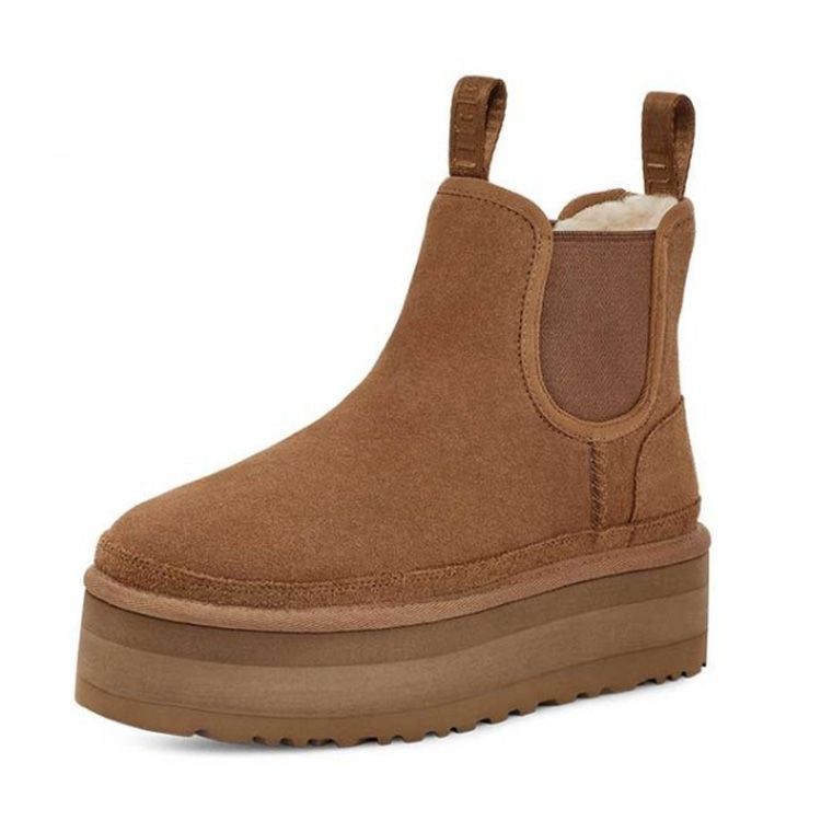 ヒール5cm ブーツ チェルシー レディース 厚底 本革 プラットフォーム ブーツ サイドゴアブーツ チェルシー 厚底ブーツ シープスキン レディース 冬靴 ヒール5cm ボア ふわふわ 裏起毛 滑り mion0593215