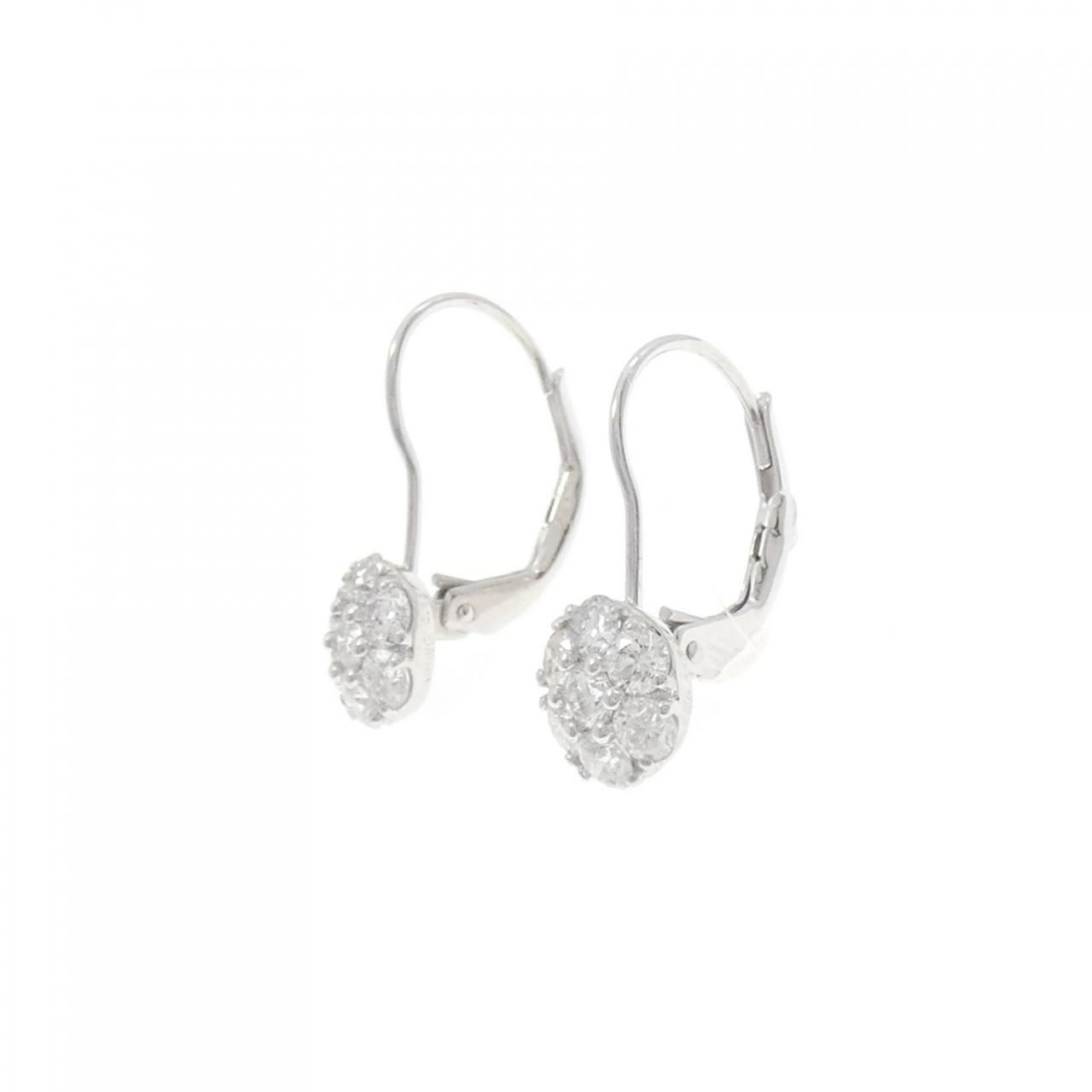 1ct！k18wg ダイヤモンドピアス K18WG ダイヤモンド ピアス/イヤリング 1.00CT