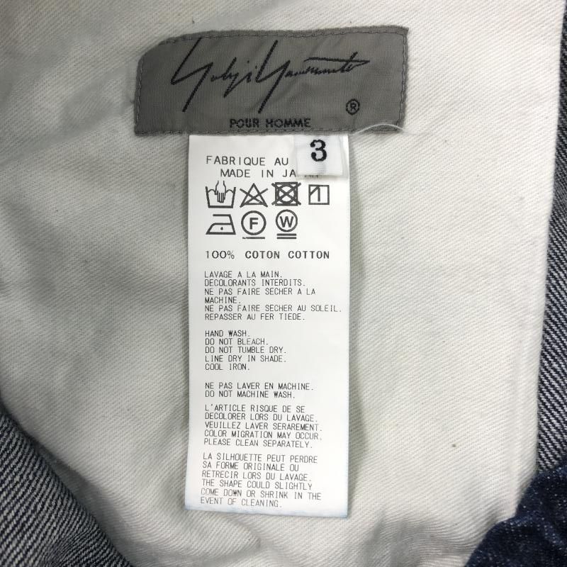 【中古】Yohji Yamamoto デニムパンツ 3 ネイビー ヨウジヤマモト[10]