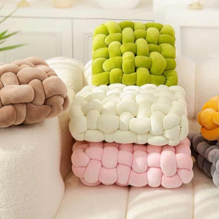 全18色 チャンキーニット クッション 高反発 厚さ12cm 編み物 椅子