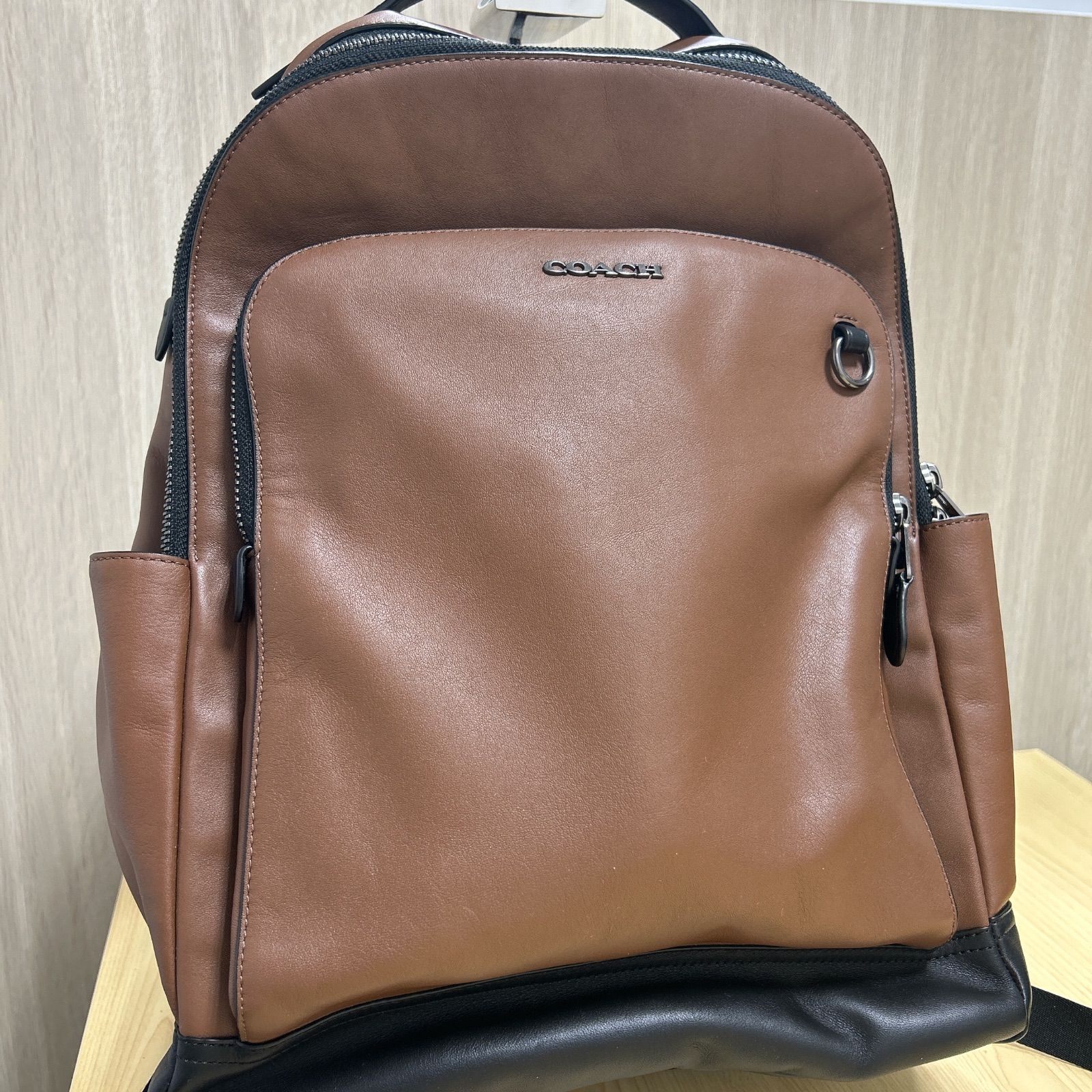 ☆美品☆ COACH コーチ Graham Backpack グラハム バックパック リュック レザー 茶色 - メルカリ