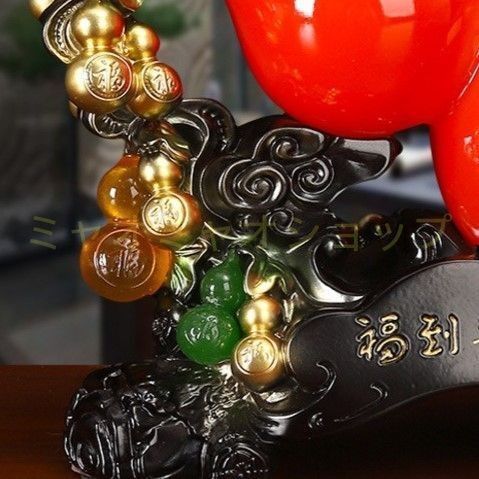 瓢箪 ひょうたん レッド 赤 置物 オブジェ 家内安全 財運 金運 運気 風水 開運 健康運 出世運 家庭運 インテリア 玄関 リビング 贈り物 縁起物 長寿 オフィス NEXPOTALLINN_EU