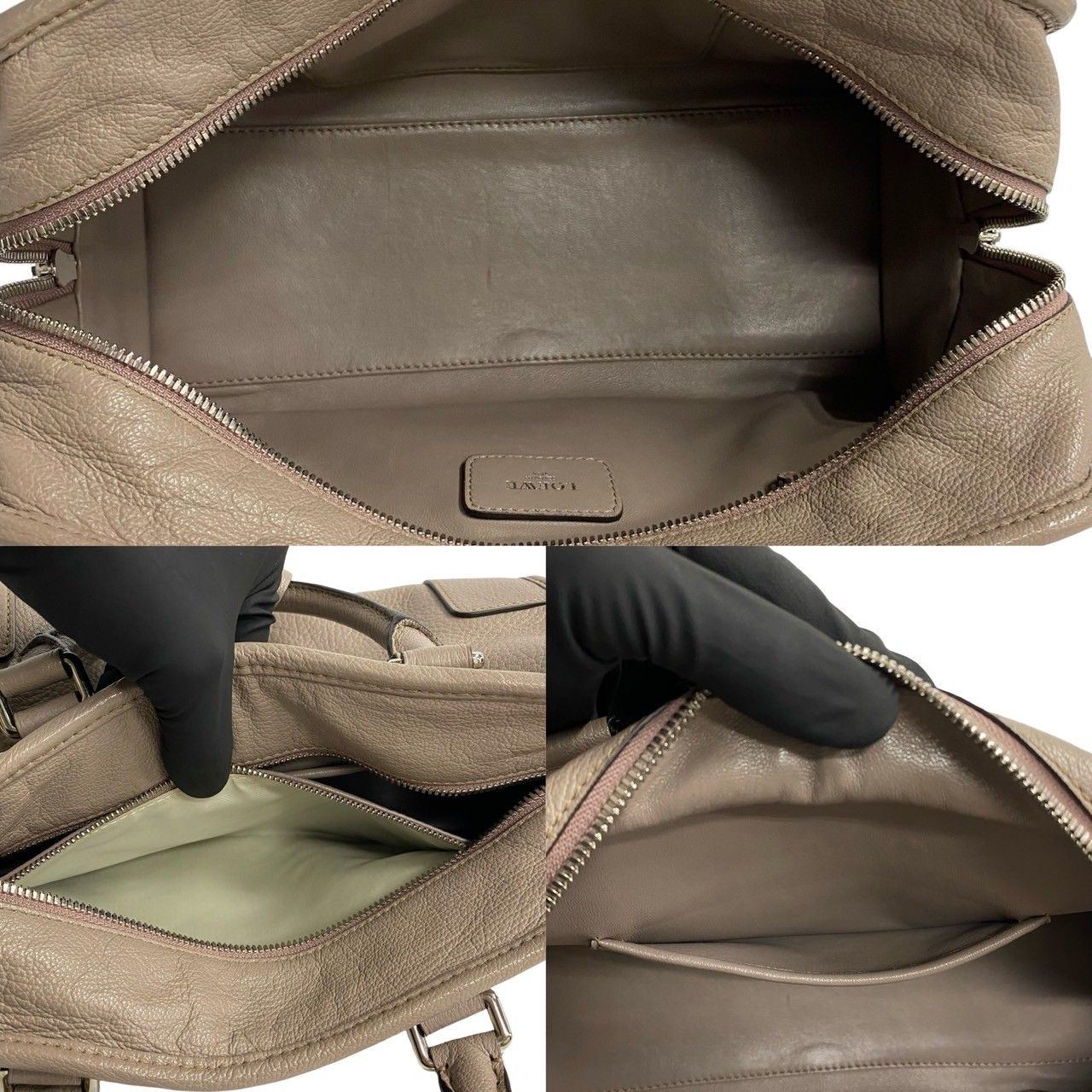 極 美品 袋付 ロエベ アマソナ 28 アナグラム ロゴ レザー ハンドバッグ LOEWE ほぼ未使用 袋付 ロエベ アマソナ 28 アナグラム ロゴ
