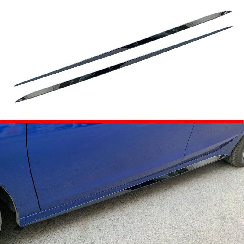 式ホンダ思域 車身下部保護パーツ ABS製 ドア下部装飾モール 2点セット 銀色 黒色