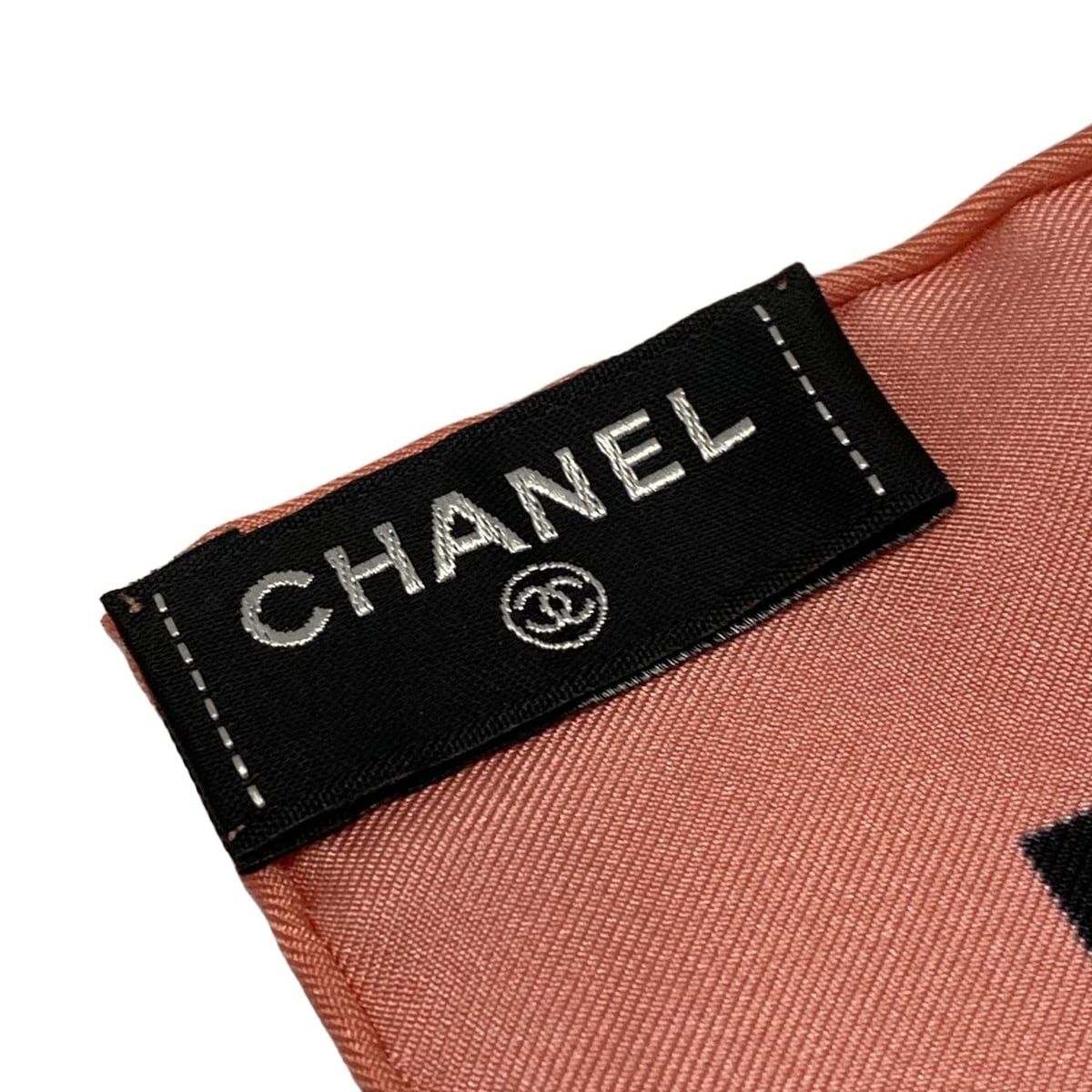 CHANEL(シャネル) スカーフ美品 - 白×黒×ピンク - メルカリ
