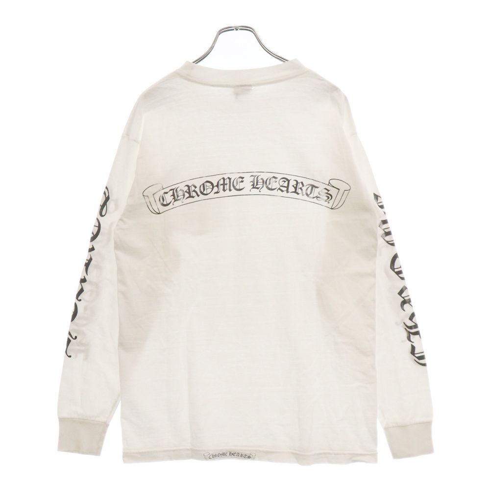 CHROME HEARTS (クロムハーツ) OLD L S 1 オールドモデル スクロール ラベル バック プリント 長袖Tシャツ カットソー  ホワイト - メルカリ