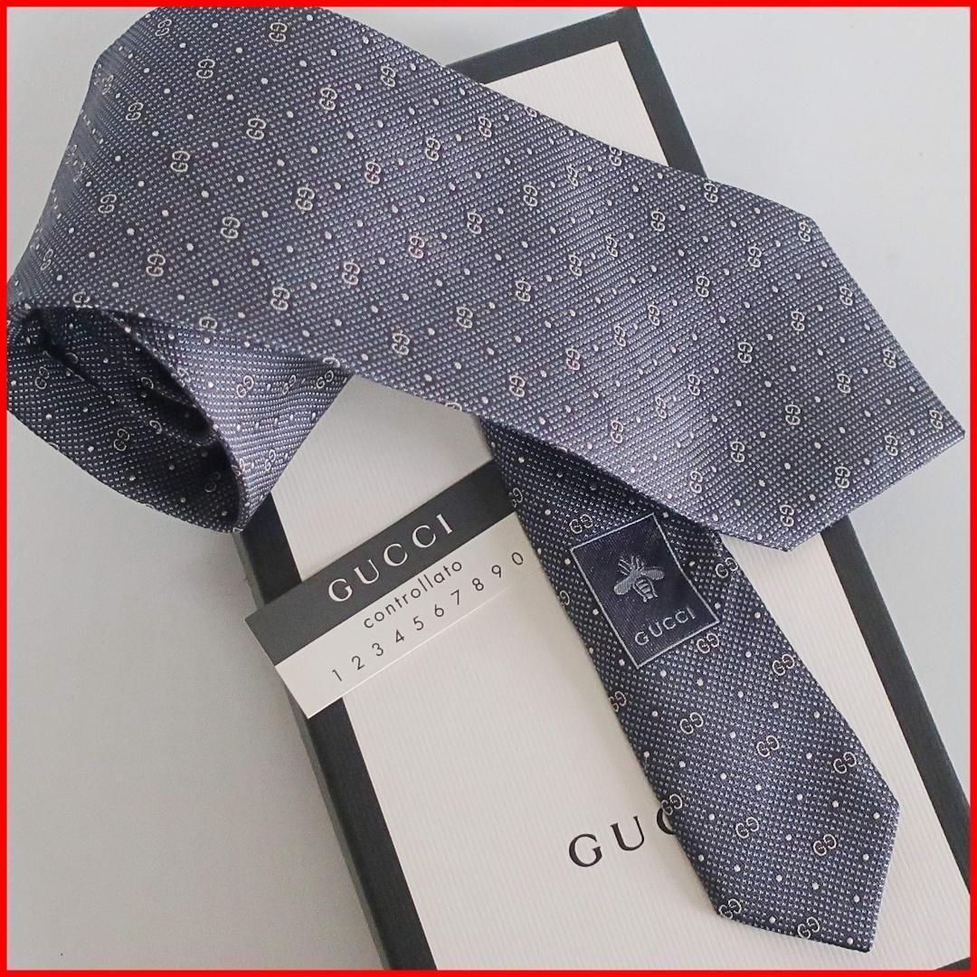 正規品 グッチ Gucci ネクタイ Necktie GG柄 BEE ハチ 蜂