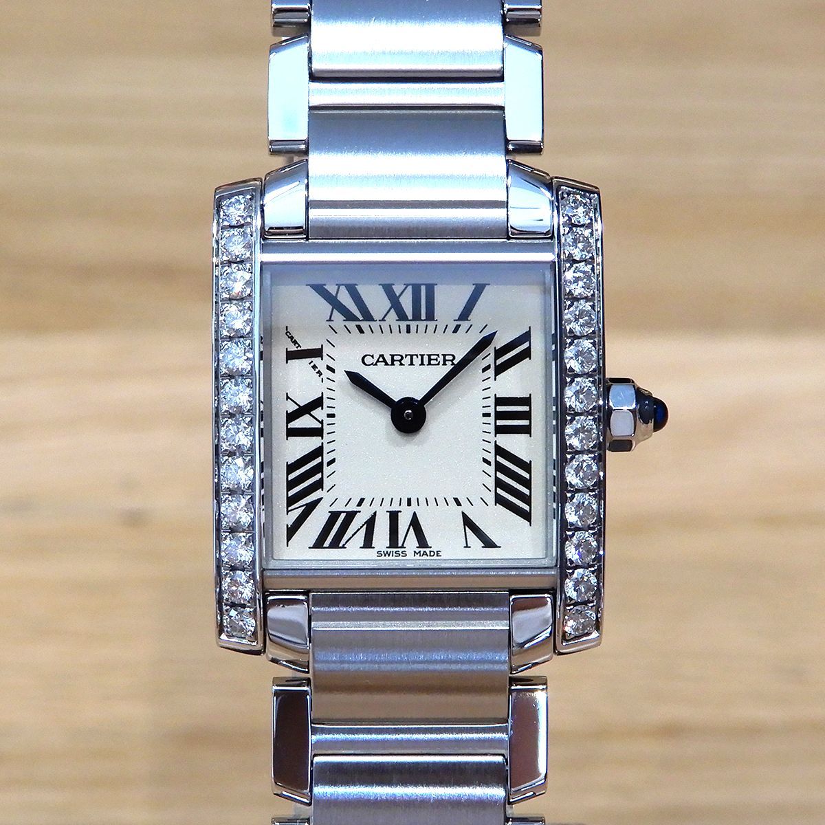 売れ済公式 値下げ美品Cartier カルティエタンクフランセーズSM 腕時計 