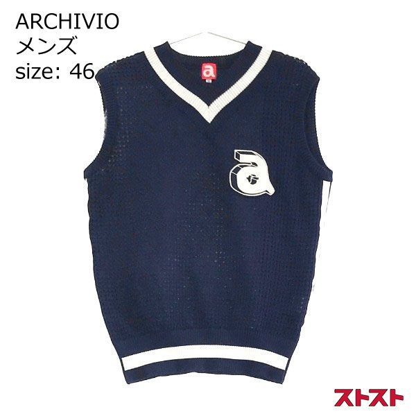 ARCHIVIO アルチビオ ニットベスト ワッペン 46 ［240001690578］
