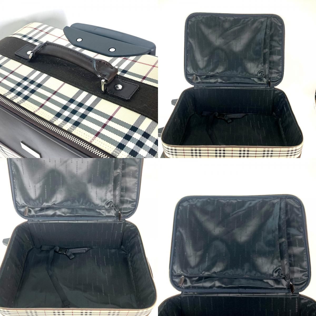 BURBERRY バーバリー キャリーバッグ ノバチェック柄 キャンバス