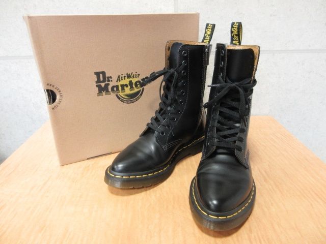 希少】【美品】Dr.Martens ドクターマーチン ブーツ 10ホール ポインテッドトゥ ブラック sizeUK4 - メルカリ