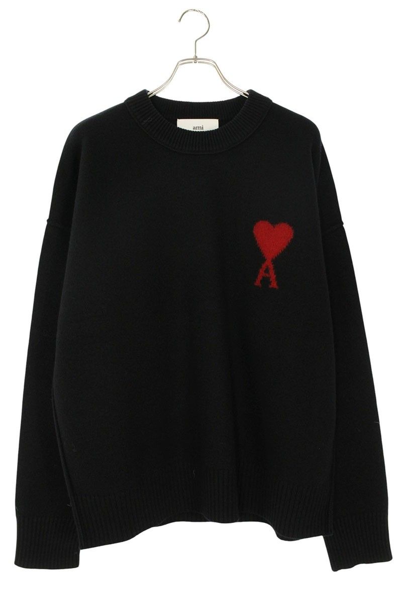 アミアレクサンドルマテュッシ 25AW UKS838 ハートA刺繍ニット メンズ XL