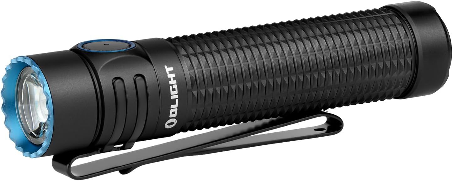 OLIGHT(オーライト) Warrior Mini 3 ledライト フラッシュライト 懐中電灯 小型 ハンディライト 充電式 高輝度 1750ルーメン 強力 光センサー付き 長時間稼働 実用 IPX8防水 防災 夜釣り アウトドア (ブ