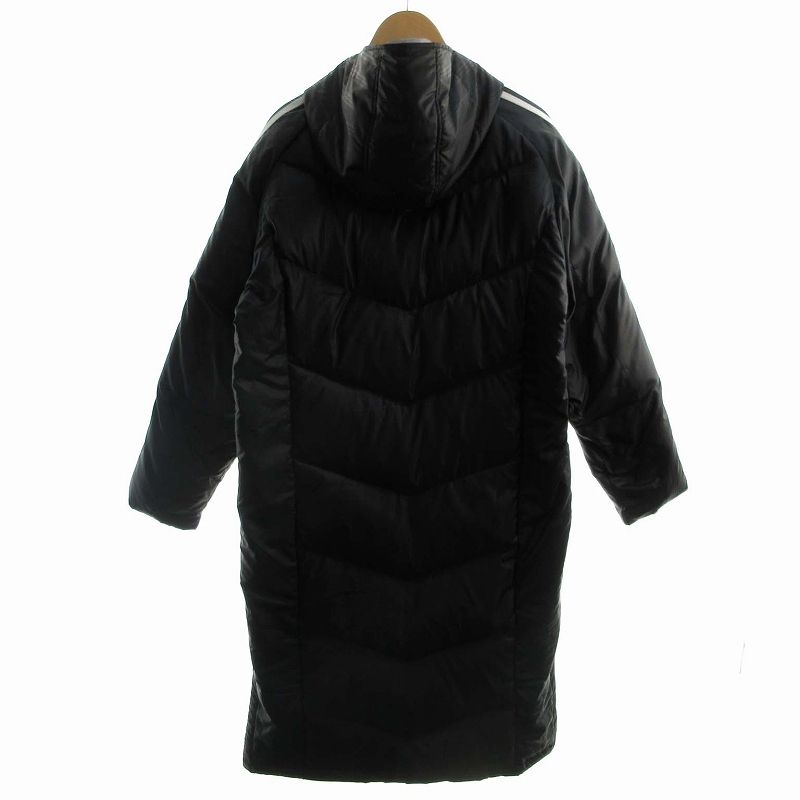 アディダス adidas ロングダウンベンチコート M 黒 ブラック S06935 