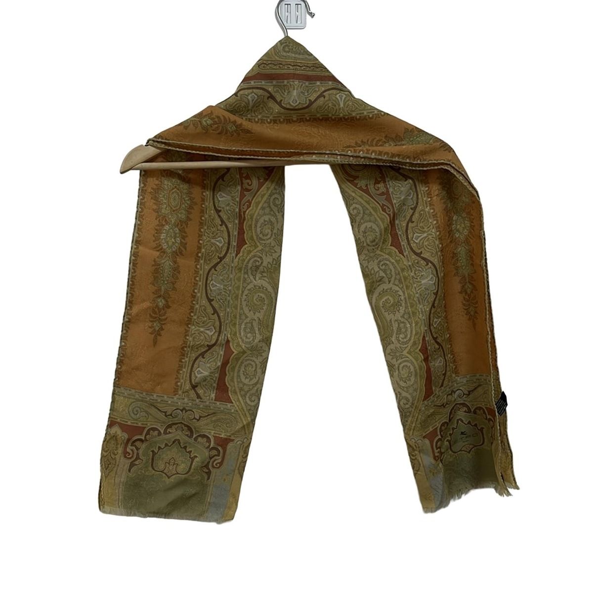 ETRO(エトロ) ストール(ショール)美品 - オレンジ×ベージュ