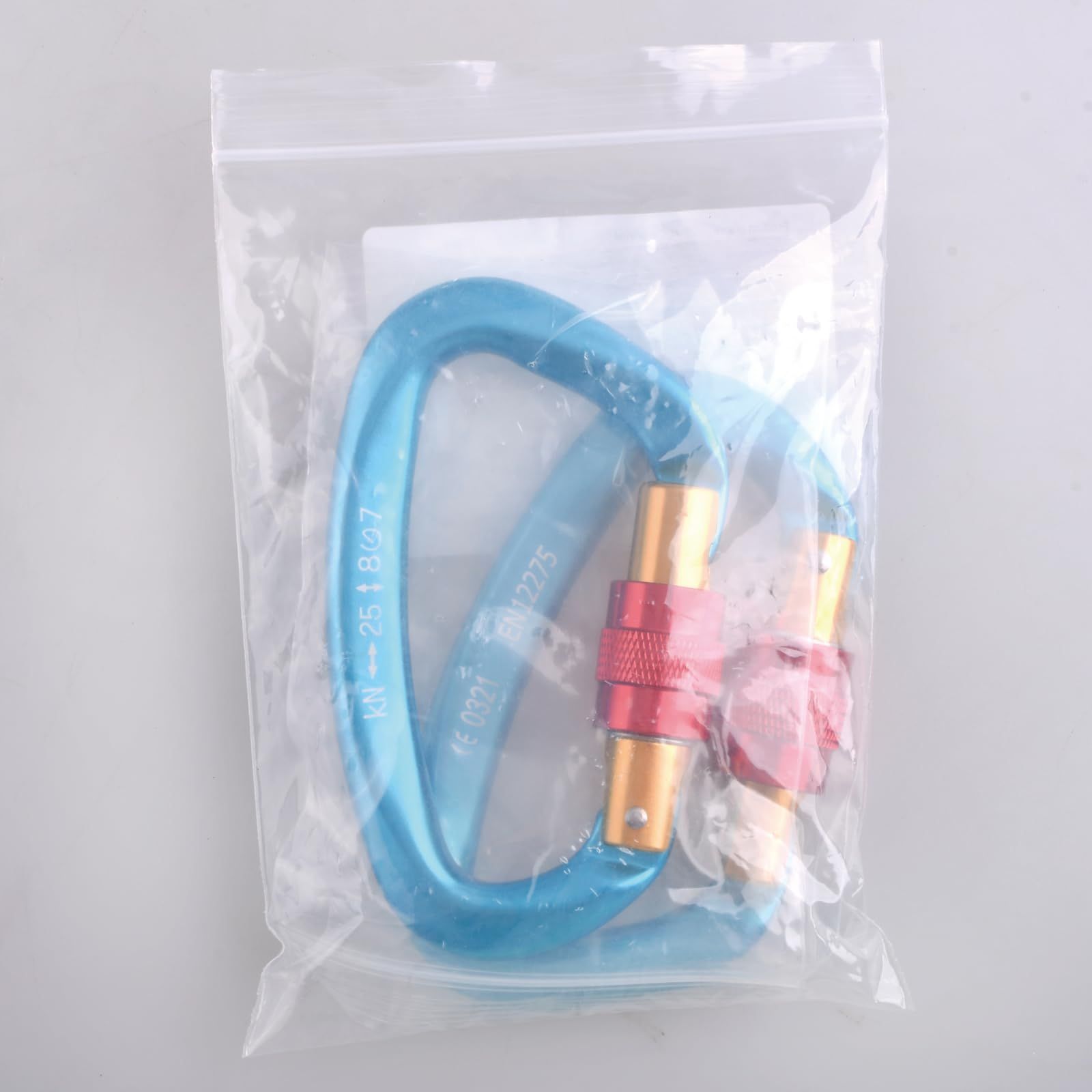 Azarxis カラビナ ロックカラビナ オートロック アルミ 耐荷重12 KN 登山釦 Dリング ロッキング キーリング 脱落防止 超軽量 ハンモック キャンプ アウトドア